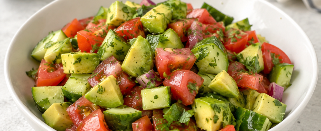 Cucumber Tomato Avocado Salad